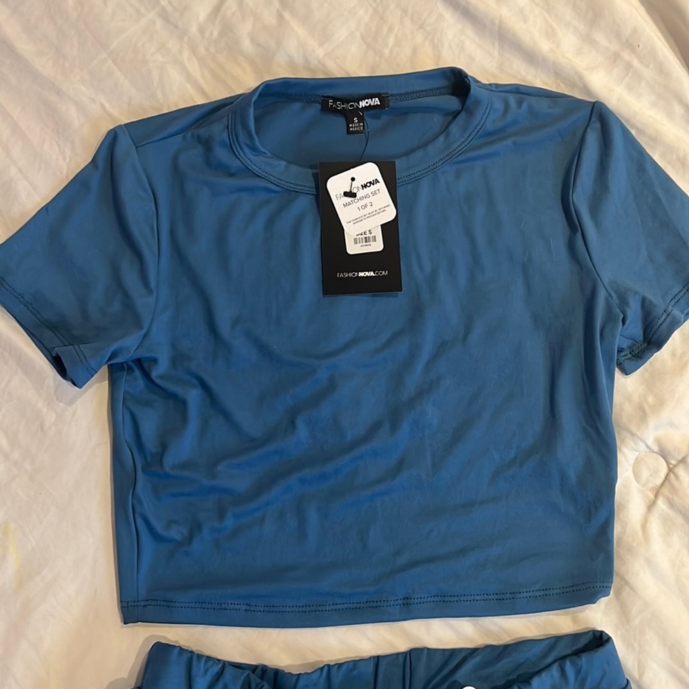 Call it Ruched Biker Short Set from Fashion Nova in size small
